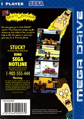 Beavis and Butt-Head (Europe) box cover back